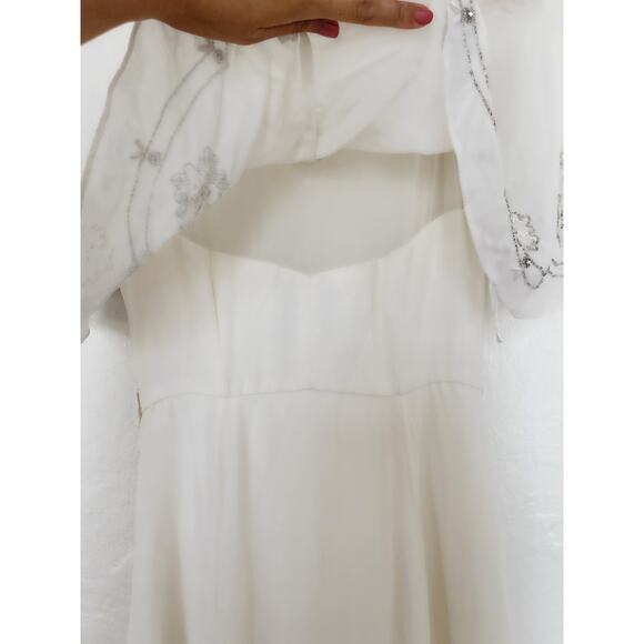 MODCLOTH Cape May Beaded Gown Maxi Dress in White Size 2 - Picture 7 of 11